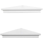 Wall Mounted Wood Corner Shelves - Set of 2