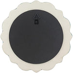 Decorative 9 Ivory Round Floral Ceramic Accent Wall Mirror