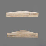 Wall Mounted Wood Corner Shelves - Set of 2