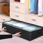 Thick Fabric Storage Bins with Clear Window and Reinforced Handles