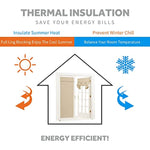 Self Stick Tie Up Shades Tricia Door Window - W 26 x L 69 inches