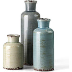 Modern Decorative Vases for Shelf Decor,Fireplaces Decor & Living Room - Set Of 3