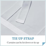 Self Stick Tie Up Shades Tricia Door Window - W 26 x L 69 inches
