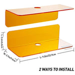 Floating Hanging Shelves with Cable Clips for Bedroom & Gaming Room - Set Of 2