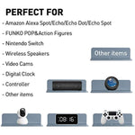 Floating Hanging Shelves with Cable Clips for Bedroom & Gaming Room - Set Of 2