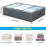 Thick Fabric Storage Bins with Clear Window and Reinforced Handles