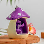 Cute Mushroom Incense Holder with 60 Incense Cones