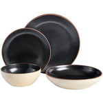 Classic Double Bowl Dinnerware Set Service For 4 16Pcs