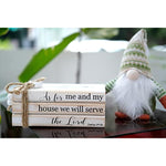 Farmhouse Rustic Wood Decorative Books Stack for Home Coffee Table Living Room