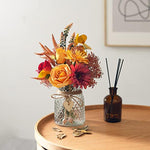 Artificial White Flowers with Vase for Coffee Table Decor