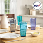 Splash 18 Ounce Plastic Stackable Water Tumblers