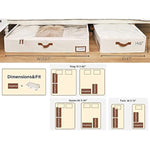 Under Bed Storage Containers with Zippers for Cloths & Blankets