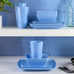 Soho Grayson Square Melamine Dinnerware Set Service For Four 16Pcs