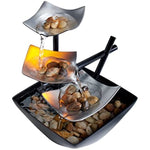 Indoor 3 Tier Relaxation Tabletop Fountain Automatic Pump With Power Switch