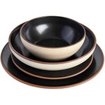 Classic Double Bowl Dinnerware Set Service For 4 16Pcs