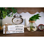 Farmhouse Rustic Wood Decorative Books Stack for Home Coffee Table Living Room