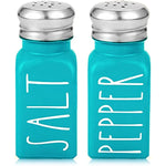 Stainless Steel Lid Glass Salt and Pepper Shakers