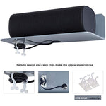 Floating Hanging Shelves with Cable Clips for Bedroom & Gaming Room - Set Of 2