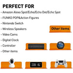 Floating Hanging Shelves with Cable Clips for Bedroom & Gaming Room - Set Of 2