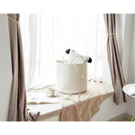 Decorative Rope Basket Wooden Bead Decoration with Handles