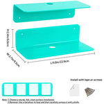 Floating Hanging Shelves with Cable Clips for Bedroom & Gaming Room - Set Of 2