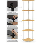 5 Tier Corner Display Rack Multipurpose Shelving Unit