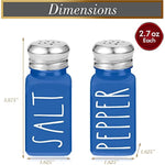 Stainless Steel Lid Glass Salt and Pepper Shakers