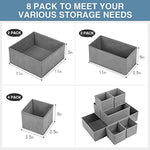 Foldable Closet Organizers and Storage Dresser Drawer Dividers for Clothes, Socks, Scarves & Ties