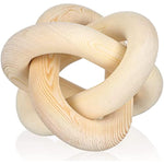 3 Link Wood Knot Decor Hand Carved Coffee Table Decor