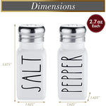 Stainless Steel Lid Glass Salt and Pepper Shakers