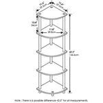 5 Tier Corner Display Rack Multipurpose Shelving Unit