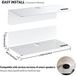 Floating Hanging Shelves with Cable Clips for Bedroom & Gaming Room - Set Of 2