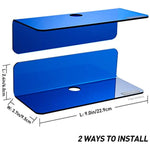 Floating Hanging Shelves with Cable Clips for Bedroom & Gaming Room - Set Of 2