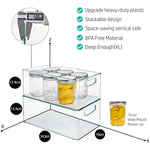 8 PACK Stackable Pantry Organizer Bins, 3 sizes