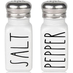 Stainless Steel Lid Glass Salt and Pepper Shakers
