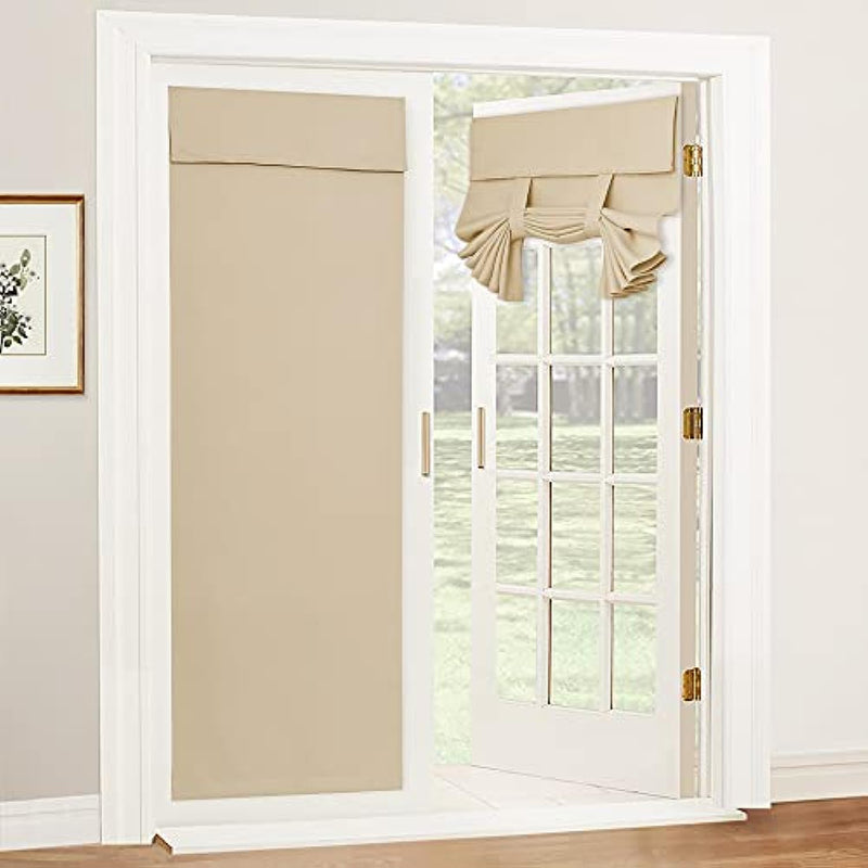 Self Stick Tie Up Shades Tricia Door Window - W 26 x L 69 inches