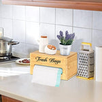 Bamboo Trash Bag Dispenser Wall Mounted