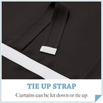 Self Stick Tie Up Shades Tricia Door Window - W 26 x L 69 inches