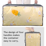 Thick Fabric Storage Bins with Clear Window and Reinforced Handles