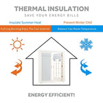 Self Stick Tie Up Shades Tricia Door Window - W 26 x L 69 inches