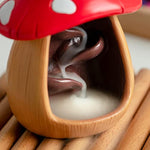 Cute Mushroom Incense Holder with 60 Incense Cones