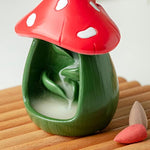 Cute Mushroom Incense Holder with 60 Incense Cones