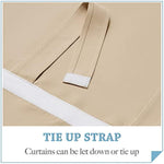 Self Stick Tie Up Shades Tricia Door Window - W 26 x L 69 inches