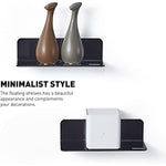 Floating Hanging Shelves with Cable Clips for Bedroom & Gaming Room - Set Of 2