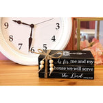 Farmhouse Rustic Wood Decorative Books Stack for Home Coffee Table Living Room