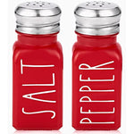 Stainless Steel Lid Glass Salt and Pepper Shakers
