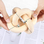 3 Link Wood Knot Decor Hand Carved Coffee Table Decor