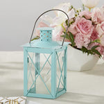 Luminous White Metal Lantern Tea Light Holder Medium Rustic Home Decor Lantern