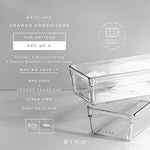 Plastic Drawer Organizer Bin for Makeup - 2 Pack