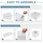 Foldable Closet Organizers and Storage Dresser Drawer Dividers for Clothes, Socks, Scarves & Ties